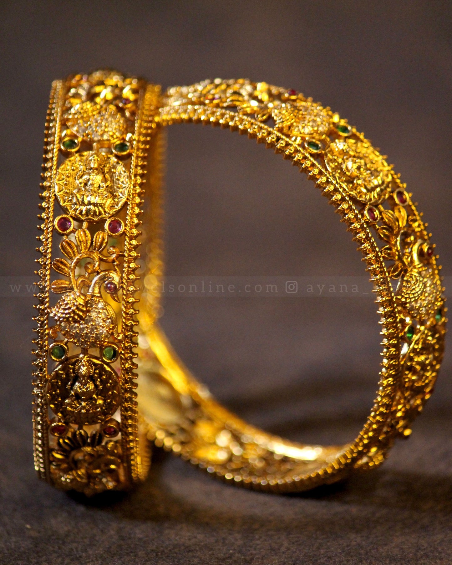 Premium Lakshmi Mayur/Peacock Bangle (Set of 2)