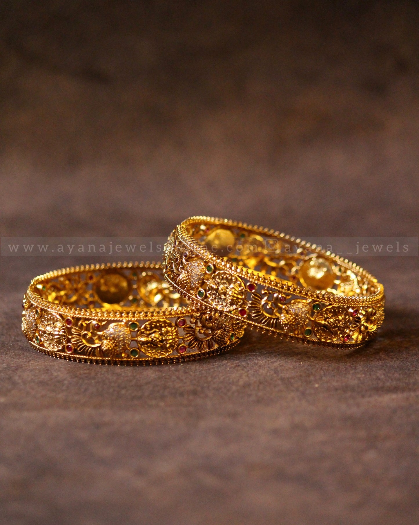 Premium Lakshmi Mayur/Peacock Bangle (Set of 2)
