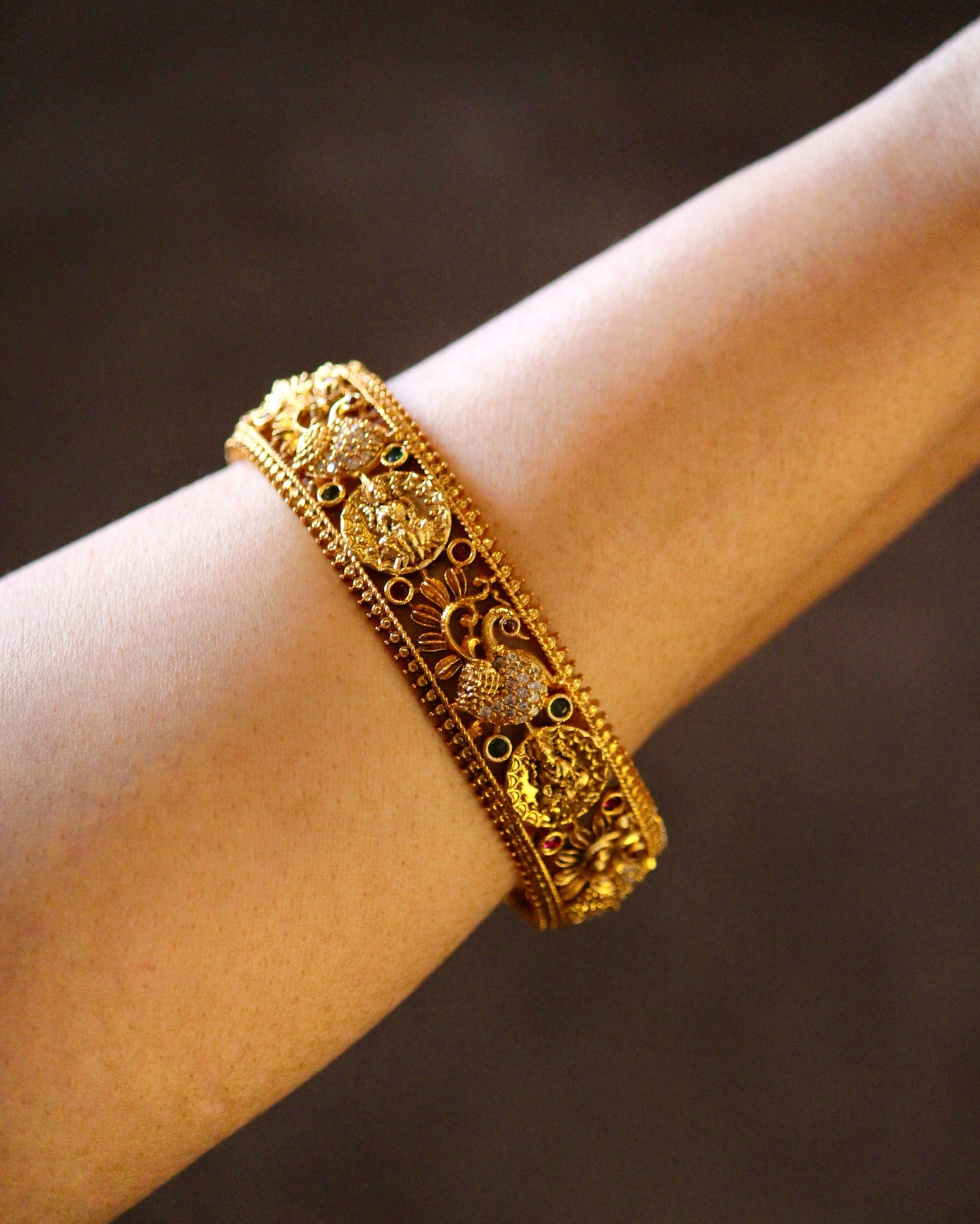 Premium Lakshmi Mayur/Peacock Bangle (Set of 2)