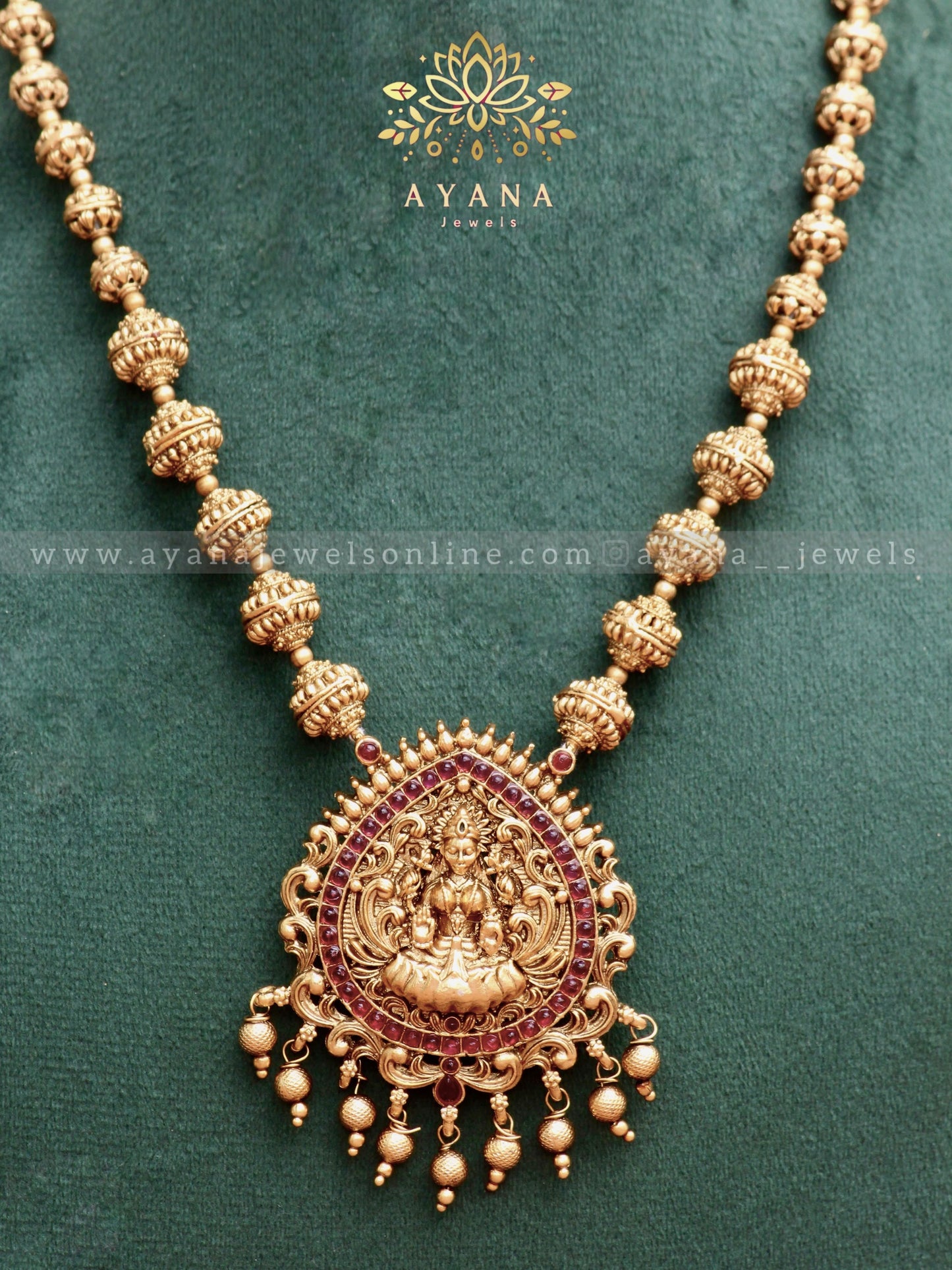 Premium Heavy Lakshmi pendant Haaram Set