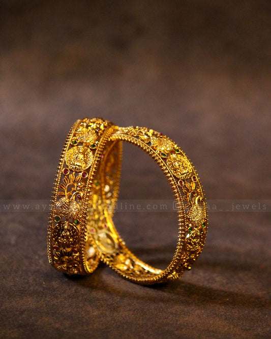 Premium Lakshmi Mayur/Peacock Bangle (Set of 2)