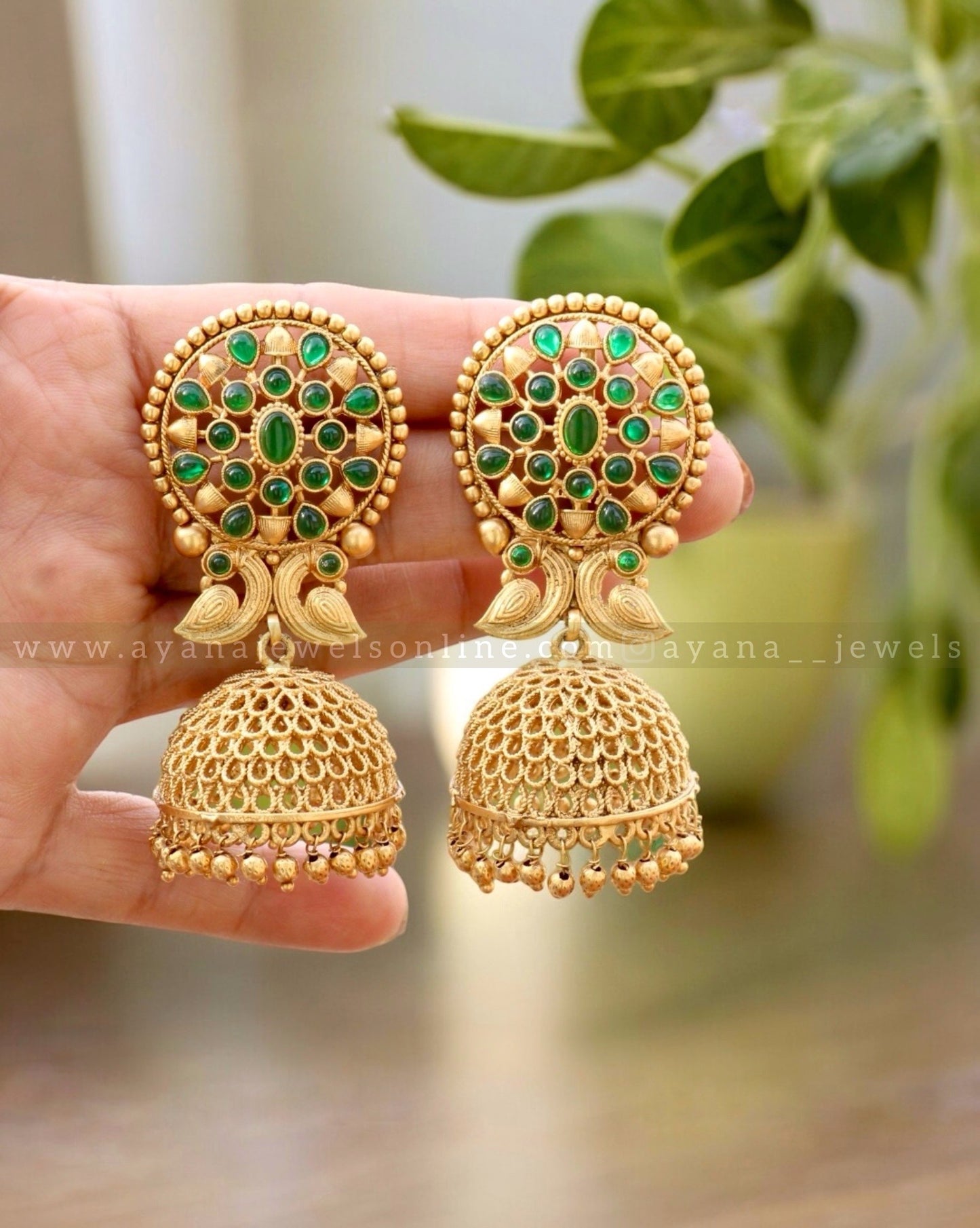 Nishagandhi Round Jhumkas